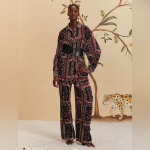 FARM RIO Plisse Pant Set | Size XL